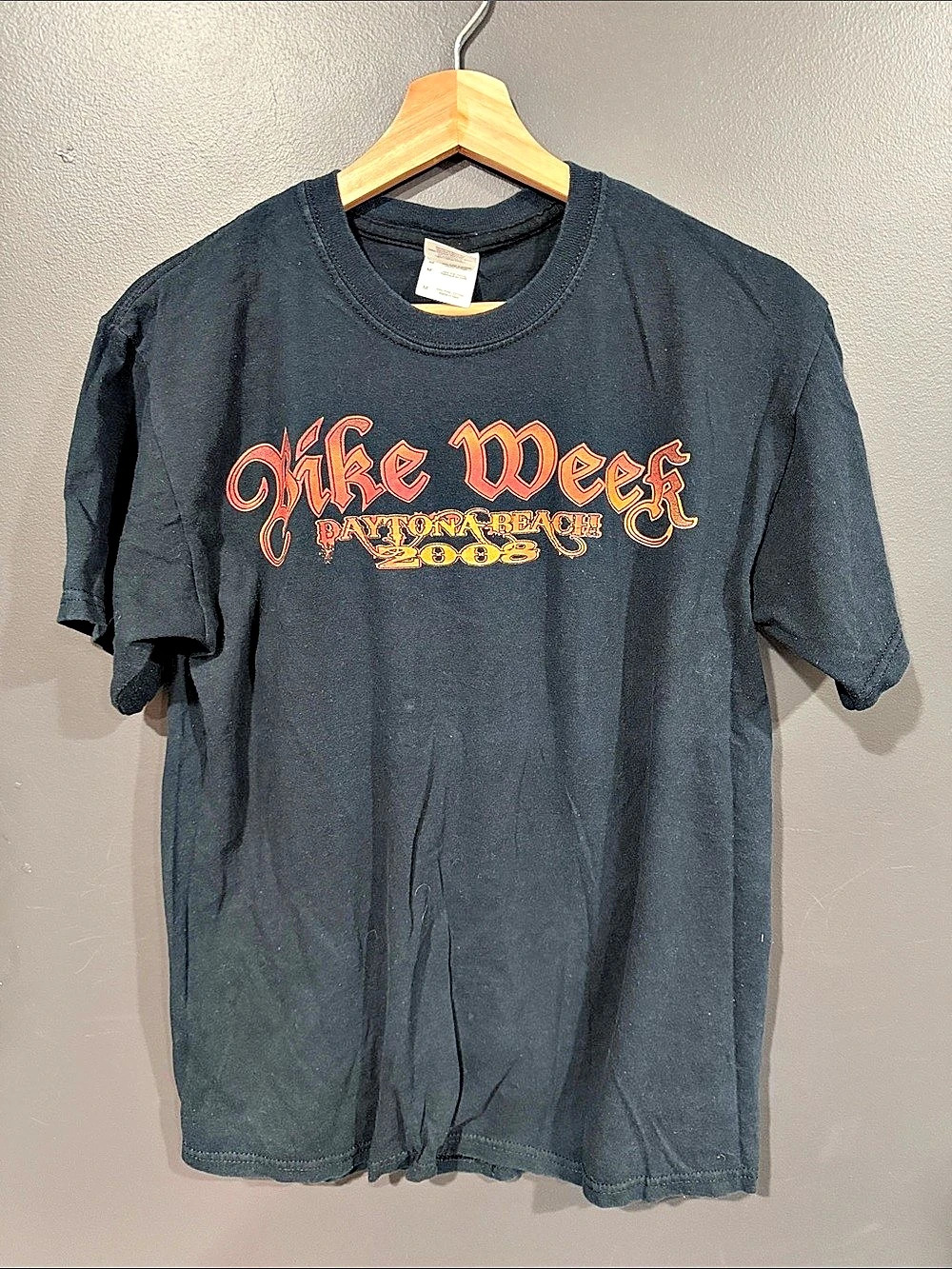 Bike Week Daytona Beach 2008 Graphic Tee Black Medium